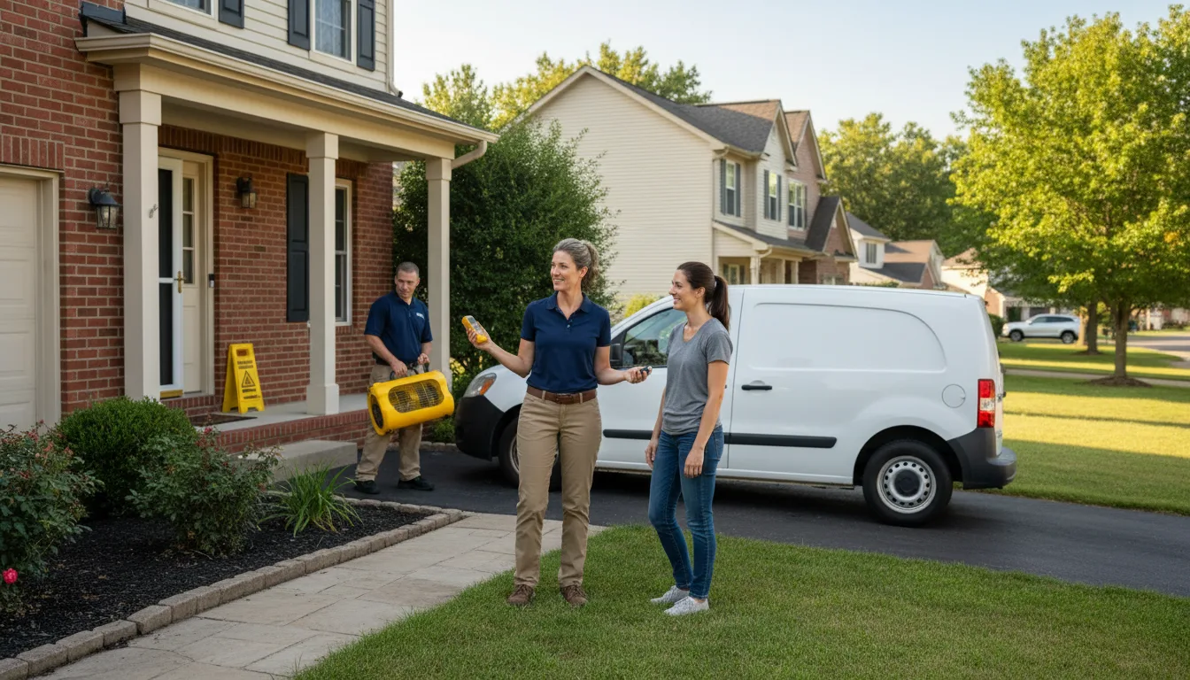 Residential water damage restoration in Spring Grove, IL